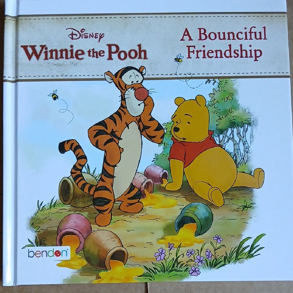 Disney Winnie the Pooh A Bounciful Friendship Hardcover - Yellow & Red